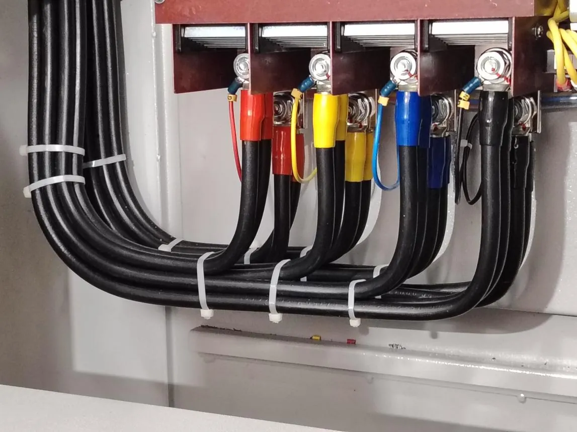 Labelled and colour coded wiring